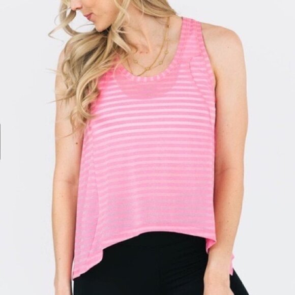 Zyia Active Nimbus‎ Split Back Tank Top Pink Size Medium - Picture 2 of 7